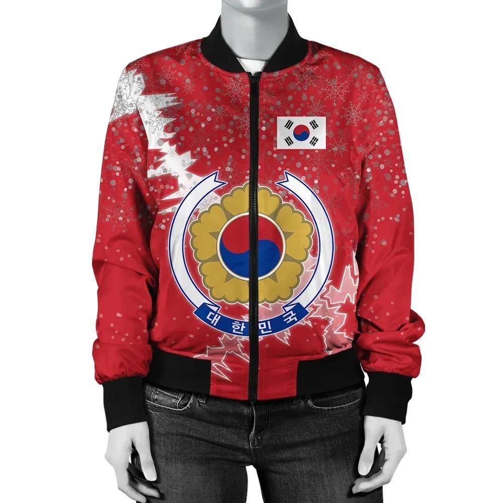 South Korea Christmas Coat Of Arms Women Bomber Jacket X Style J78 Bomber Jacket South Korea Christmas Coat Of Arms Women Bomber Jacket X Style J78 Bomber Jacket