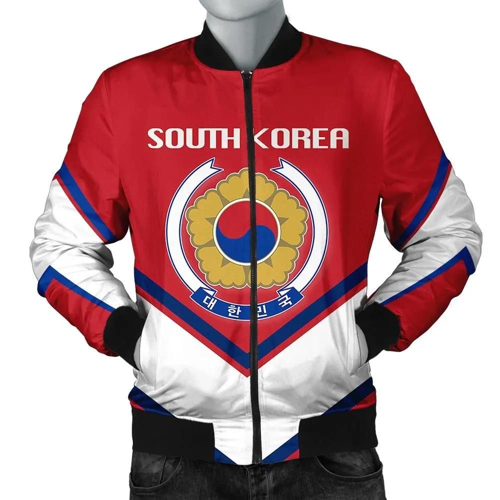 South Korea Coat Of Arms Men Bomber Jacket Lucian Style J5W Bomber Jacket South Korea Coat Of Arms Men Bomber Jacket Lucian Style J5W Bomber Jacket