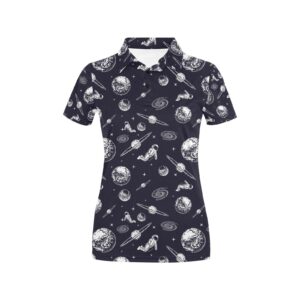 Space Astronaut Print Design Lks302 Women'S Polo Shirt