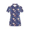 Space Astronaut Rocket Print Design Lks304 Women'S Polo Shirt