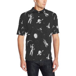 Space Pattern Men Polo Shirt
