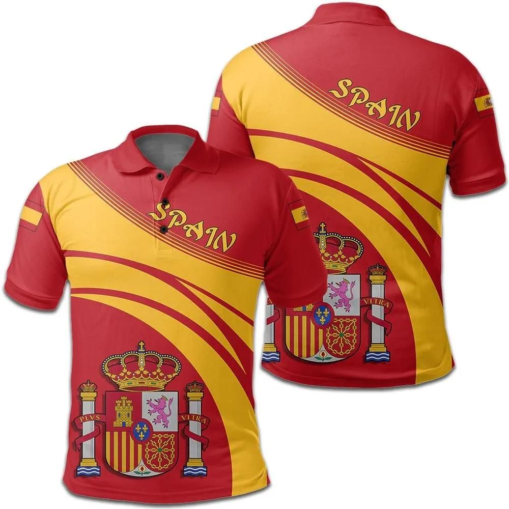 Spain Coat Of Arms Polo Shirt Cricket Style J5W Spain Coat Of Arms Polo Shirt Cricket Style J5W