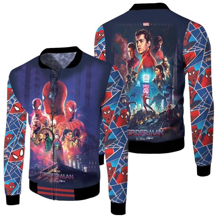 Spider Man No Way Home Colab of Multiveres Superheroes 3D Designed Allover Gift For Spider Man Fans Bomber Jacket Spider Man No Way Home Colab of Multiveres Superheroes 3D Designed Allover Gift For Spider Man Fans Bomber Jacket