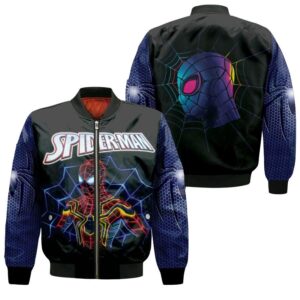 Spider Man No Way Home Heroes Retro Color Spider Senses 3D Designed Allover Gift For Spider Man Fans Bomber Jacket