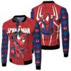Spider Man No Way Home Spider Man Chibi Spider Logo Red 3D Designed Allover Gift For Spider Man Fans Bomber Jacket