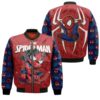 Spider Man No Way Home Spider Man Chibi Spider Logo Red 3D Designed Allover Gift For Spider Man Fans Bomber Jacket