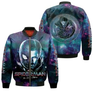 Spider Man No Way Home The Help From Doctor Strange Restore the Multiverse 3D Designed Allover Gift For Spider Man Fans Bomber Jacket