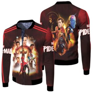 Spider Man No Way Home Three Spiders Colabs Saving Multiverse 3D Designed Allover Gift For Spider Man Fans Bomber Jacket