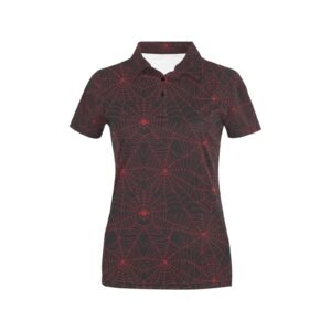Spider Web Red Print Design Lks302 Women'S Polo Shirt