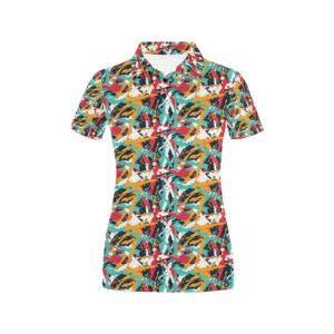 Splatter Print Design Lks304 Women'S Polo Shirt