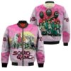 Squid Game Player Red Guards And Scary Doll Red Light Green Light Squid Game Rounds K Drama Series gift for Squid Game fans Bomber Jacket