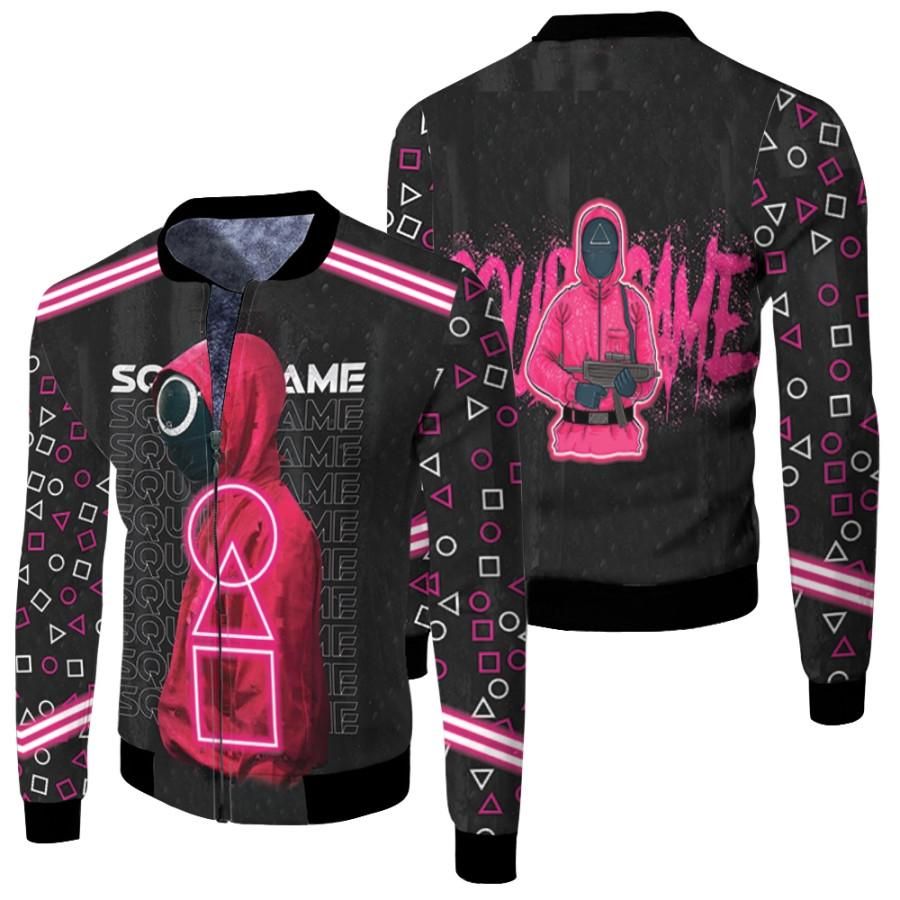 Squid Game Red Guards Circle Triangle Square Logo Squid Game Soldiers gift for Squid Game lovers Bomber Jacket Squid Game Red Guards Circle Triangle Square Logo Squid Game Soldiers gift for Squid Game lovers Bomber Jacket