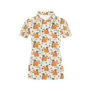 Squirrel Print Design Lks304 Women'S Polo Shirt