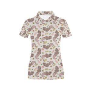 Squirrel Print Design Lks307 Women'S Polo Shirt