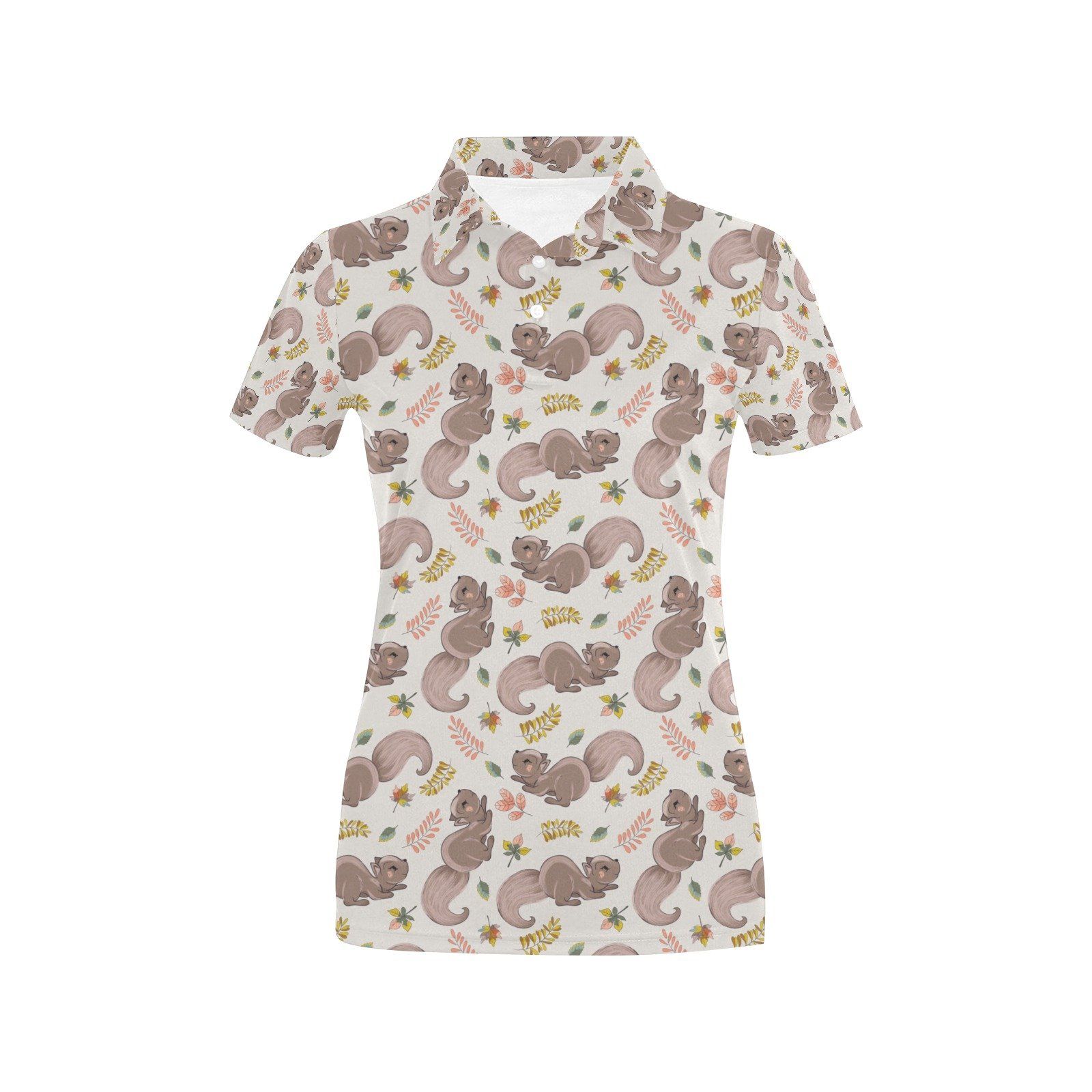 Squirrel Print Design Lks307 Women'S Polo Shirt Squirrel Print Design Lks307 Women'S Polo Shirt