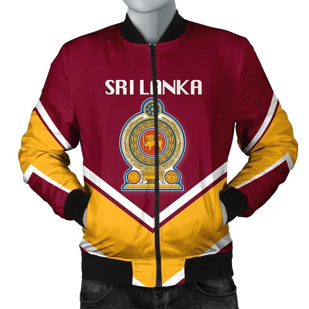 Sri Lanka Coat Of Arms Men Bomber Jacket Lucian Style J5W Bomber Jacket Sri Lanka Coat Of Arms Men Bomber Jacket Lucian Style J5W Bomber Jacket