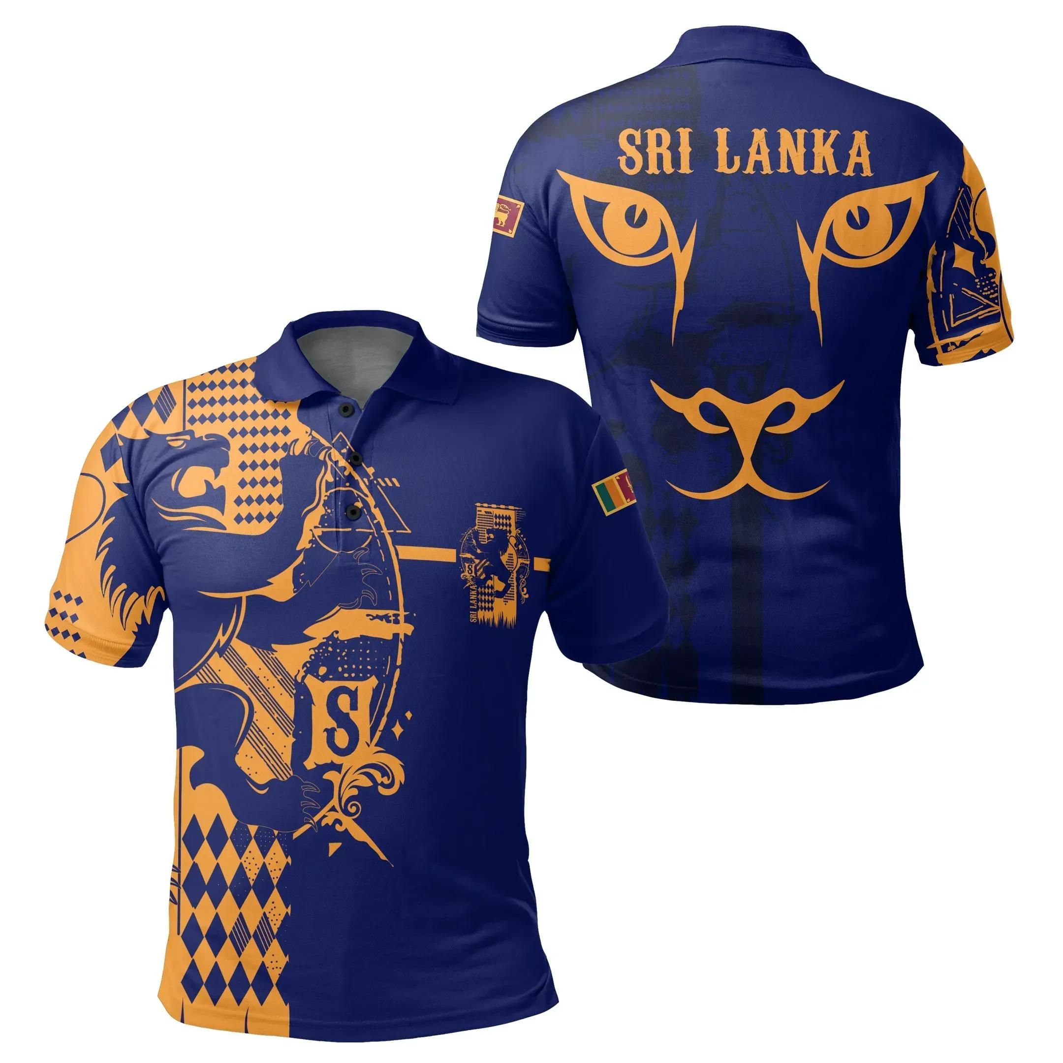 Sri Lanka King Of Lion Polo Shirt Blue - J5 Sri Lanka King Of Lion Polo Shirt Blue - J5