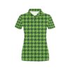 St Patricks Day Houndstooth Pattern Print Lks301 Women'S Polo Shirt