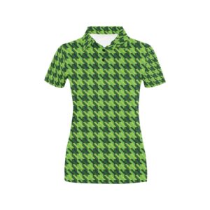 St Patricks Day Houndstooth Pattern Print Lks301 Women'S Polo Shirt