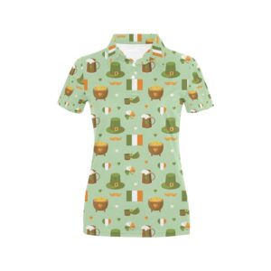 St Patricks Day Print Design Lks302 Women'S Polo Shirt