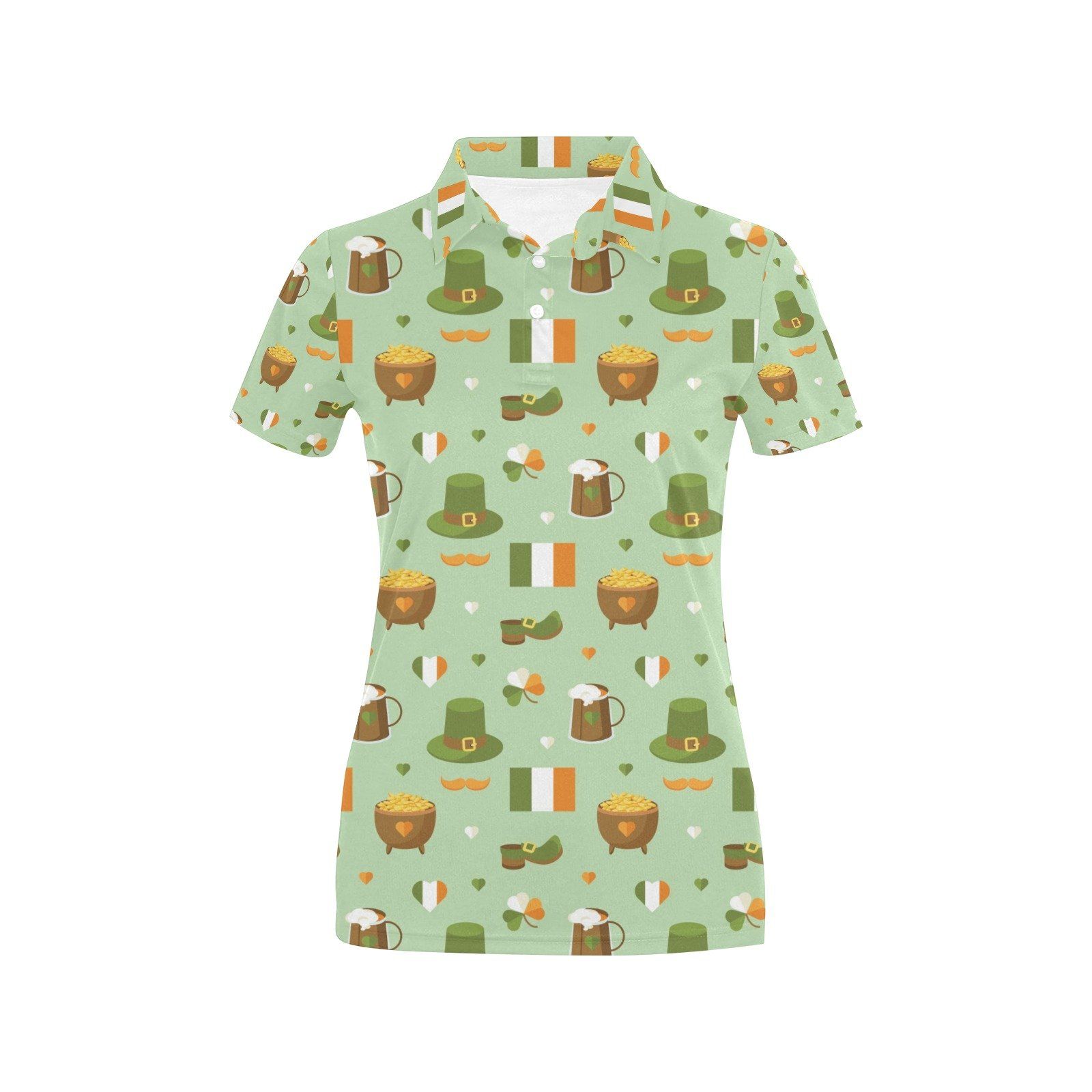 St Patricks Day Print Design Lks302 Women'S Polo Shirt St Patricks Day Print Design Lks302 Women'S Polo Shirt