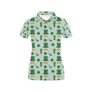 St Patricks Day Print Design Lks304 Women'S Polo Shirt