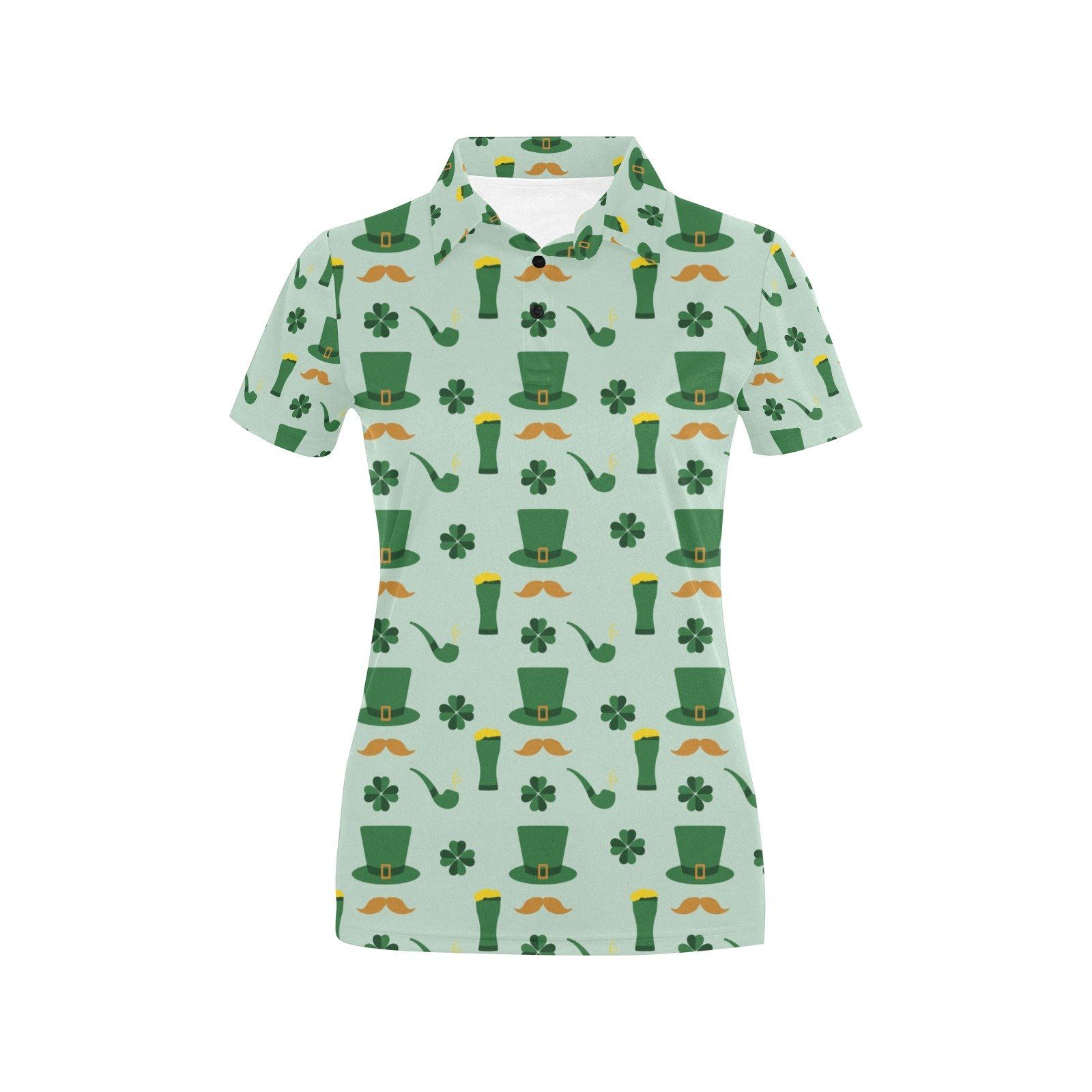 St Patricks Day Print Design Lks304 Women'S Polo Shirt St Patricks Day Print Design Lks304 Women'S Polo Shirt