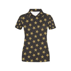 Star Gold Print Design Lks302 Women'S Polo Shirt