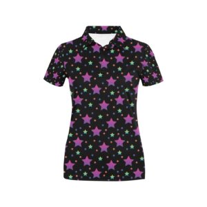 Star Print Design Lks305 Women'S Polo Shirt