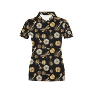 Steampunk Key Dragonfly Print Design Lks303 Women'S Polo Shirt