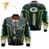 Sterling Sharpe 24 Green Bay Packers Full Print Bomber Jacket