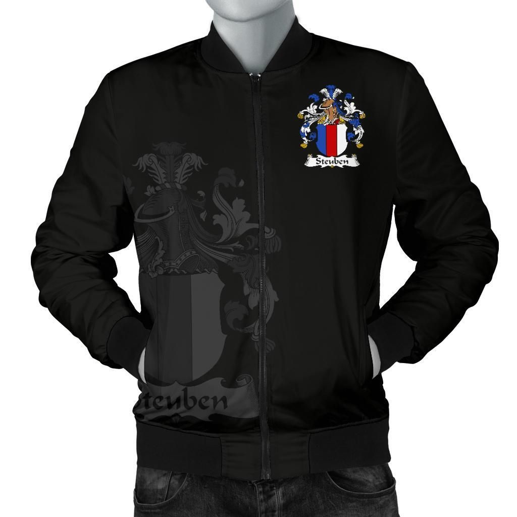 Steuben Germany Men's Bomber Jacket - German Family Crest A7 Bomber Jacket Steuben Germany Men's Bomber Jacket - German Family Crest A7 Bomber Jacket
