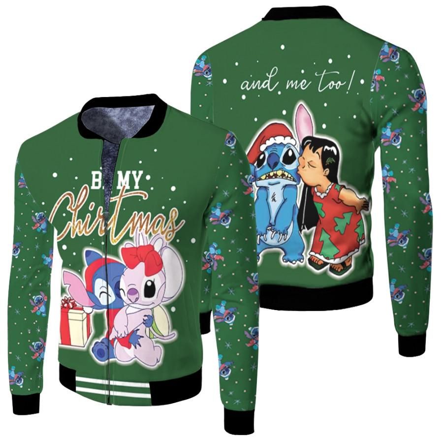 Stitch Christmas Be My Christmas And Me Too Lilo Angel Green 3D Designed Allover Gift For Stitch Fans Christmas Fans Bomber Jacket Stitch Christmas Be My Christmas And Me Too Lilo Angel Green 3D Designed Allover Gift For Stitch Fans Christmas Fans Bomber Jacket