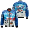 Stitch Christmas Merry Christmas Enjoy In Winter Blue 3D Designed Allover Gift For Stitch Fans Christmas Fans Bomber Jacket