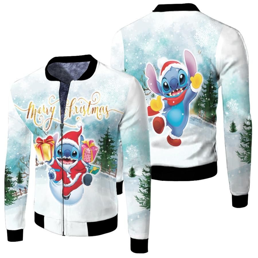 Stitch Christmas Santa Merry Christmas Gift Winter 3D Designed Allover Gift For Stitch Fans Christmas Fans Bomber Jacket Stitch Christmas Santa Merry Christmas Gift Winter 3D Designed Allover Gift For Stitch Fans Christmas Fans Bomber Jacket