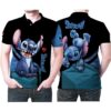 Stitch Cute Posture Heart 3D Printed Gift For Stitch Lovers Polo Shirt