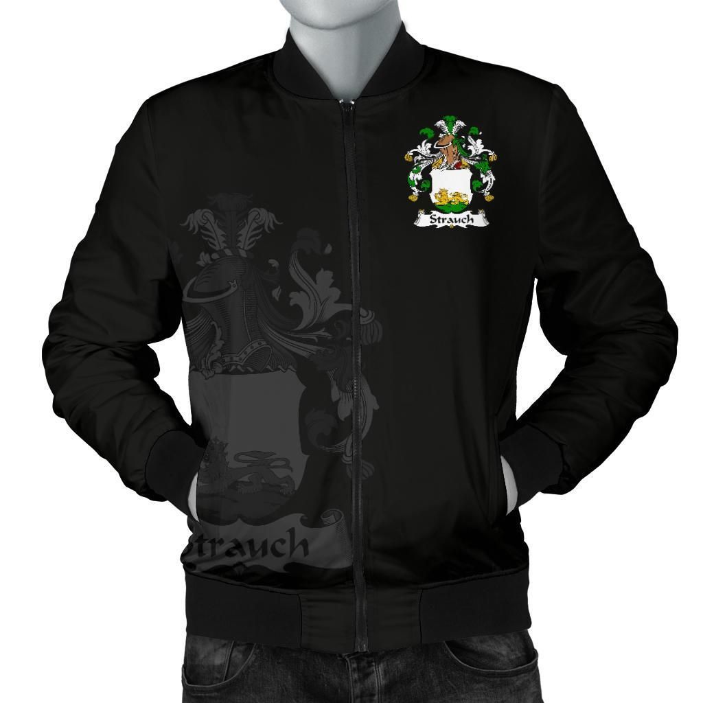 Strauch Germany Men's Bomber Jacket - German Family Crest A7 Bomber Jacket Strauch Germany Men's Bomber Jacket - German Family Crest A7 Bomber Jacket