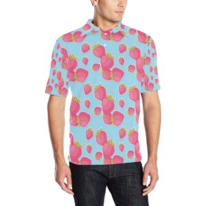 Strawberry Pattern Print Design Sb04 Men Polo Shirt
