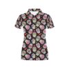 Sugar Skull Print Design Lks302 Women'S Polo Shirt