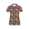Sugar Skull Print Design Lks306 Women'S Polo Shirt
