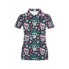 Sugar Skull Print Design Lks308 Women'S Polo Shirt