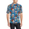 Sugar Skull Rose Pattern Men Polo Shirt
