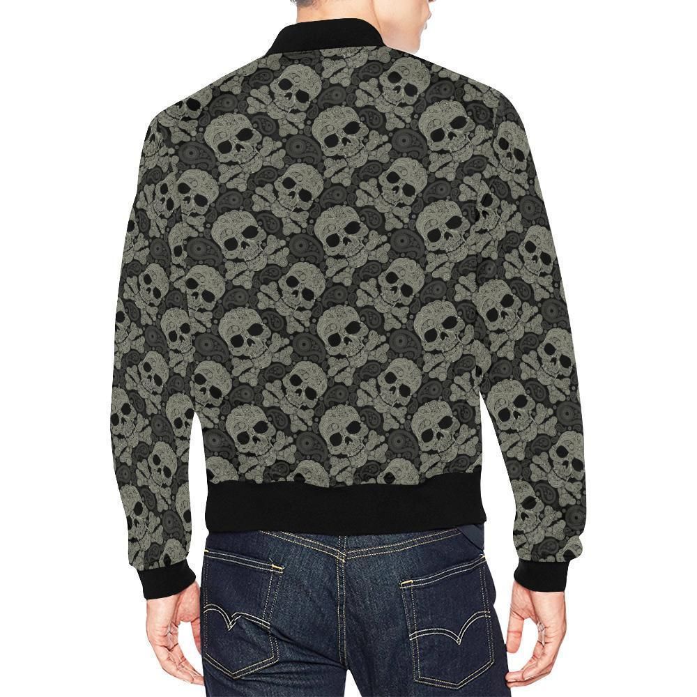 Sugar-Skull-Skeleton-Girly-Paisley-Pattern-Print-Mens-Bomber-Jacket-2