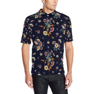 Summer Floral Pattern Print Design Sf01 Men Polo Shirt