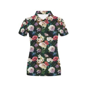 Summer Floral Print Design Lks303 Women'S Polo Shirt