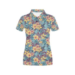 Summer Floral Print Design Lks304 Women'S Polo Shirt