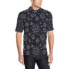 Sun Moon Pattern Men Polo Shirt