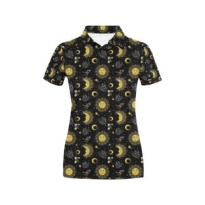 Sun Moon Print Design Lks301 Women'S Polo Shirt