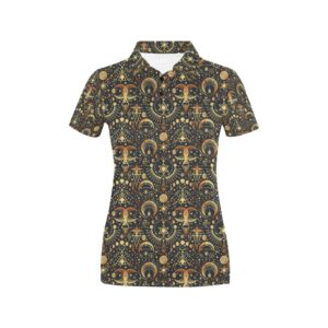 Sun Moon Print Design Lks308 Women'S Polo Shirt