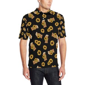 Sunflower Pattern Print Design Sf016 Men Polo Shirt